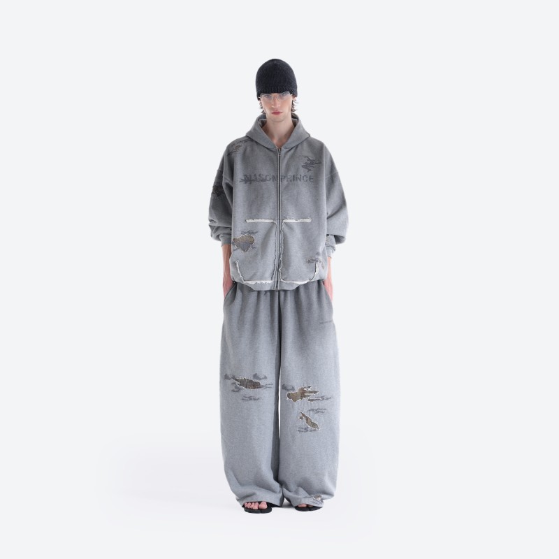 Camo Patch Baggy Sweatpants